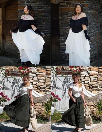 Scarlet Darkness Renaissance Shirt Women Off The Shoulder Corset Tops Peasant Blouse thumbnail 8