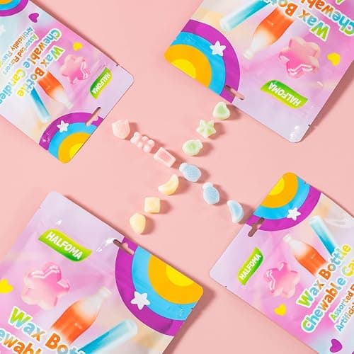 Wax Bottle Chewing Candy, Mixed with Various Fruit Flavors,32 Candies,60g thumbnail 4