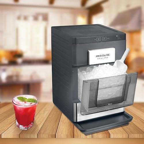 Frigidaire Gallery, 33 Lbs. Countertop Ice Maker, Nugget Shaped Ice, Stainless Steel Trim (Black) thumbnail 6