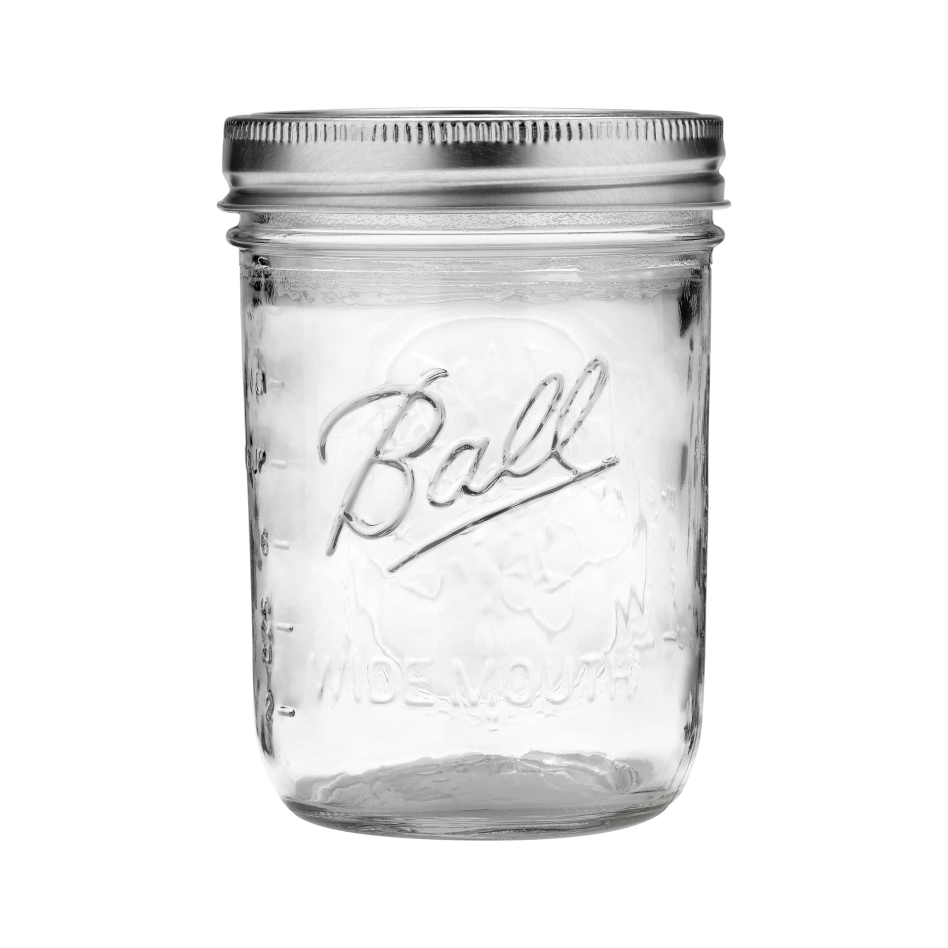 Ball Glass Mason Jar with Lids and Bands, Wide Mouth, Pint Size, 16 OZ - Image 1
