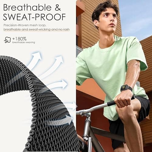 Original Milanese Loop Band Compatible with Apple Watch 38mm 40mm 41mm 42mm 44mm 45mm 46mm 49mm - Women & Men Magnetic Closure Adjustable Metal Strap for iWatch Series 11 10 9 8 7 6 5 4 SE2 3 Ultra2 3 thumbnail 5