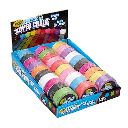 Crayola Washable Outdoor Super Chalk Tray, 30 Count - Image 1