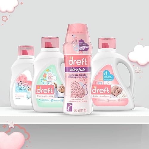 Dreft Blissfuls In-Wash Laundry Scent Booster Beads, Baby Fresh Scent, 18.2 oz (Pack of 2) thumbnail 7