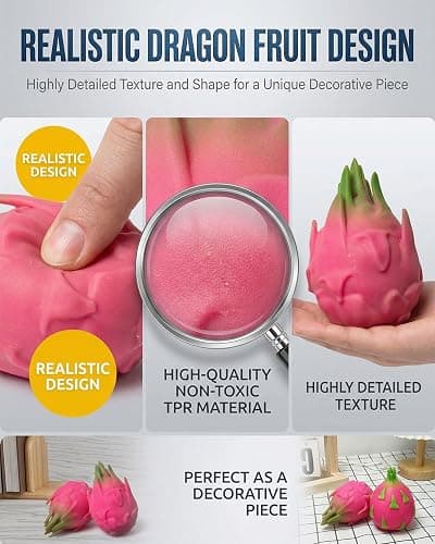 Carrot Squishy Jumbo Strawberry Cake Squish Dragon Fruit Giant Toy Banana Peach Squishys Squeeze Dragonfruit Slow Rise Strawberries Balls Moldable Stress Sensory Fidget Easter Gifts(Peach) thumbnail 3