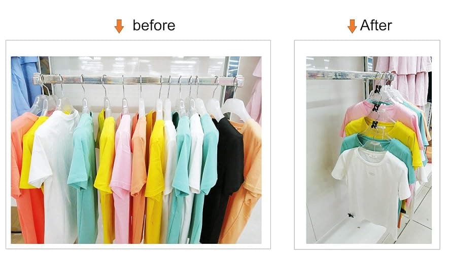 Kclongvs 60 Pcs Clothes Hanger Connector Hooks, for Velvet Huggable Hangers, Wooden Hangers, Heavy Duty Space Saving for Closet (Black,60) thumbnail 4