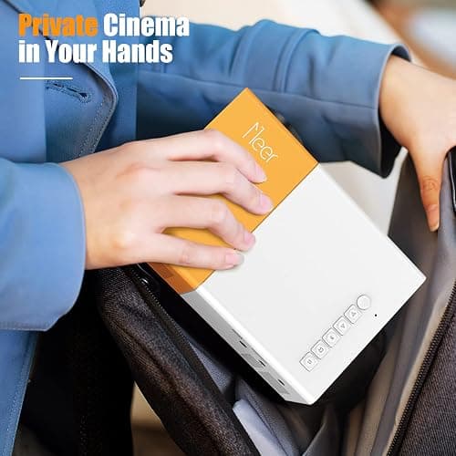 Mini Projector, Meer Portable Pico Full Color LED LCD Video Projector for Children Present, Video TV Movie, Party Game, Outdoor Entertainment with HDMI USB AV Interfaces and Remote Control thumbnail 5