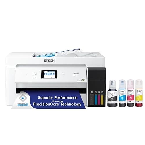 Epson EcoTank ET-15000 Wireless Color All-in-One Supertank Printer with Scanner, Copier, Fax, Ethernet and Printing up to 13 x 19 Inches, White - Image 1