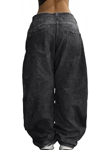 EMMIOL Women Boyfriends Hip Hop 90s Vintage Baggy Jeans Loose Denim Pants Mid Waist Jeans thumbnail 5