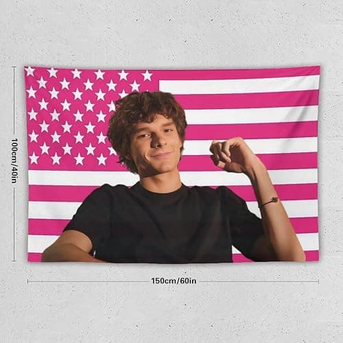Mason Tapestry thames Pink American Flag Wall 3.3x5 Feet（100X150cm） Decorative Pink Polyester Wall Design Hanging Flag for bed room Yard, Porch, College Dorm Decoration-1 thumbnail 2