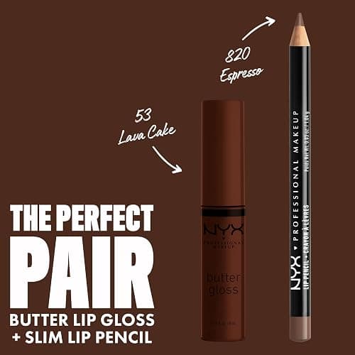 NYX PROFESSIONAL MAKEUP Butter Gloss Brown Sugar, Non-Sticky Lip Gloss - Lava Cake (Rich Brown) thumbnail 4