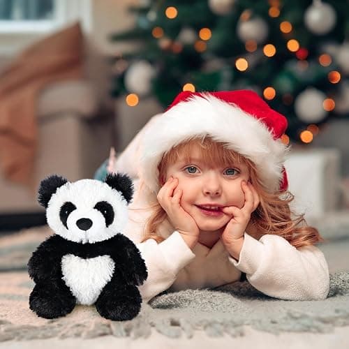 SuzziPals Heatable & Coolable Panda Stuffed Animals, Cute Microwavable Heating Pad Plushies for Soothing & Relaxation,Emotional Support Stuffed Plush Toys, Panda Gifts thumbnail 6