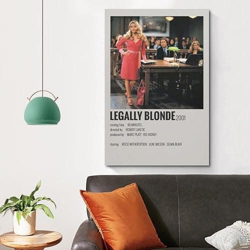 Legally Blonde Movie Minimalist Art Poster Poster Leinwanddruck Wohnzimmer Home Ästhetische Kunst Hängende Malerei, Neues Zuhause Geschenk Moderne Raumdekoration08x12inch(20x30cm) thumbnail 4