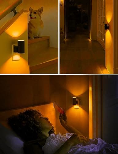 L LOHAS LED Night Light, Amber Nightlight, Dimmable Night Light, Light Sensor, Yellow Nightlight, 0-100LM, Sleep Light for Kids, Soft & Warm Light for Bedroom, Bathroom, 2 Pack | Sleep Light for Kids, Soft & Warm Light, Dimmable Night Light, Light Sensor, for Bedroom, for Bathroom, 0-100LM thumbnail 7