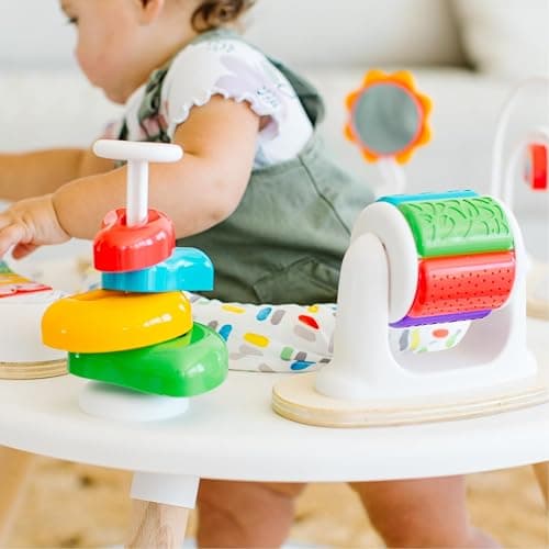 Move2Play 4-in-1 Baby Activity Center | Montessori-Inspired Design | 8 Interactive Toys | Tummy Time, Exersaucer & Toddler Table | Shower Gift | Essential | Must Have for 3, 6, 12 Month Old (Sun) thumbnail 11