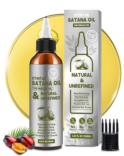Ktintar 100% Natural Raw Batana Oil for Hair Growth, Dr Sebi Hair Growth Oil From Honduras, Thicker & Stronger Hair, Prevents Hair Loss, Eliminates Split Ends 4.23 Fl Oz (Pack of 1) - Image 1