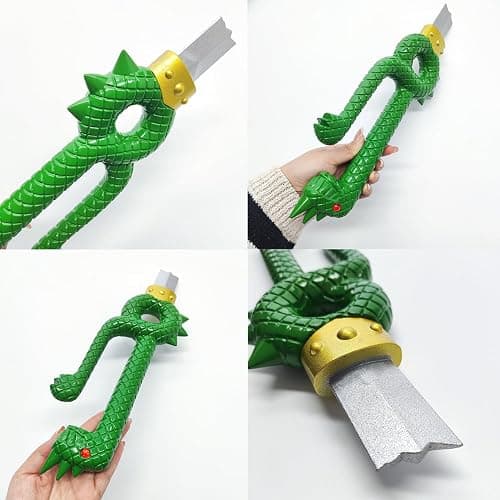 COSWOR 30.3" Metal Carbon Steel Anime Nanatsu No Taizai Dragon Handle Meliodas Sword for Cosplay, Collection, Costume Dress-up Accessories thumbnail 6