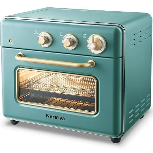 Neretva [21 QT& 6-in-1] Toaster Oven & Air Fryer, Compact Toaster Ovens Countertop with 5 Slices 1500W Rapid Heat Air Fryer Toaster Oven Combo Stainless Steel for Bake/Toast/Broil/Air Fryer/Defrost - Image 1