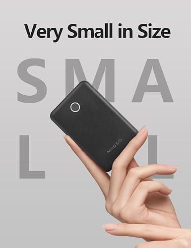 6000mah Ultra Slim Built in Cables Power Bank, Card Size Built in USB C Cords Battery Pack Portable Charger for Phones, 3 Output External Battery Pack Compatible with iPhone, Samsung, Deep Black thumbnail 4
