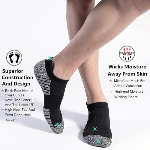 SITOISBE No Show Sports Compression Socks for Men and Women Circulation 4/8 Pack thumbnail 5