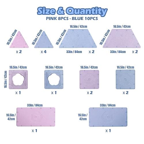 Asweets 18-Piece Magnetic Fort Building Kit for 3+ Kids, Giant Modular Playhouse Panels, Lightweight Panels with Built-in Magnets thumbnail 3