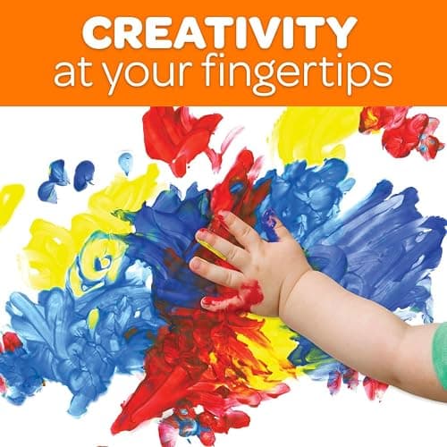Crayola Washable Finger Paints 6ct, Toddler Art Supplies, Amazon Exclusive | Teacher Classroom Must Haves, Toddler Paint Set, Nontoxic Finger Paint for Kids, Arts & Craft Supplies for Toddlers thumbnail 4