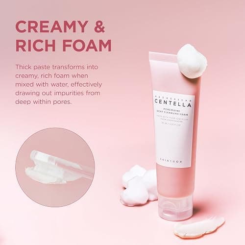 SKIN1004 Poremizing Deep Cleansing Foam, 4.23 fl.oz, 125ml, Makeup Remover, Korean Face Cleanser with Himalayan Pink Salt & Madagascar Centella Asiatica for Facial Pore Cleansing, Korean Skin Care thumbnail 6