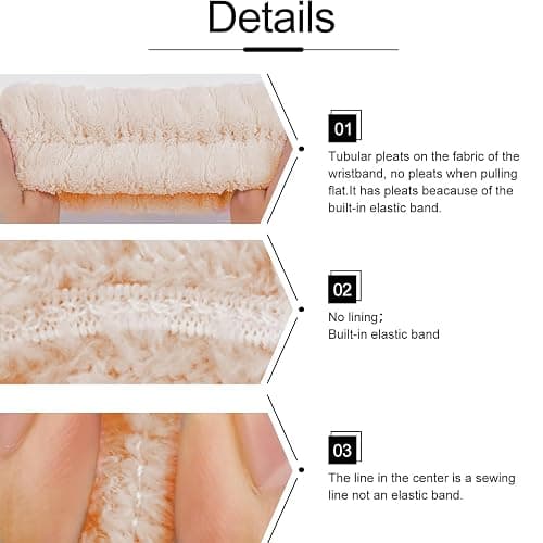 VELSCRUN 6 Pack Spa Headband, Makeup Headband, Face Wash Headbands, Skincare Headbands, Brown Sponge Hair Band Bow Tie Spa Head Band for Washing Face Wristband Set Hair Accessories for Women thumbnail 9
