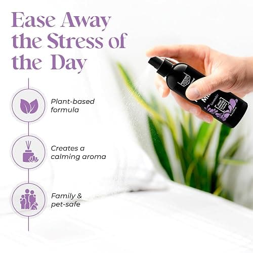 Aromasong Lavender Pillow Spray For Sleeping - All Natural Calming Linen & Bedtime Sleep mist For Deep Sleep - Pillow Spray Aromatherapy With Botanical Essential Oils for Relaxing Stress thumbnail 4