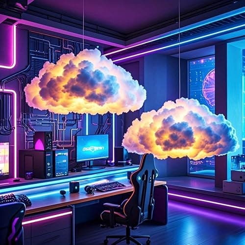 DIY USB-Powered Thundercloud LED Light Decor - 3D Big Cloud Lightning Light, RGB+IC Music Sync & Multicolor Effects for Bedroom, Gaming, Partys (200cm/6.56ft) thumbnail 7