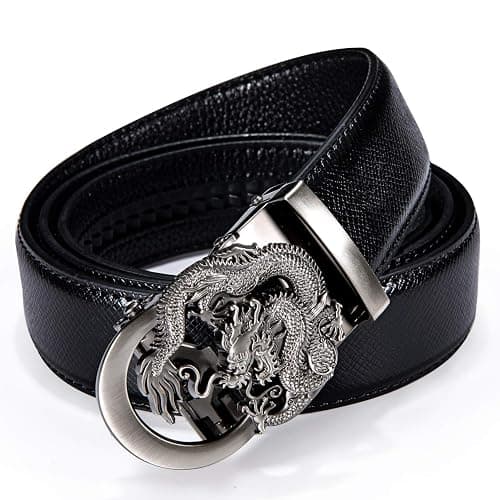 Dubulle Men's Ratchet Belt Gold/Black/Red/Green/Blue/White Automatic Buckle Business Casual Belt Gift - Adjustable Fit thumbnail 2
