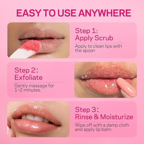 AMOADO Sugar Lip Scrub for Dark Lips – Exfoliating Lip Scrub for Smooth & Soft Lips with Watermelon & Guava, Lip Exfoliator & Moisturizer for Dry, Chapped Lips, Natural Lip Care, 1.2 oz/35g thumbnail 6