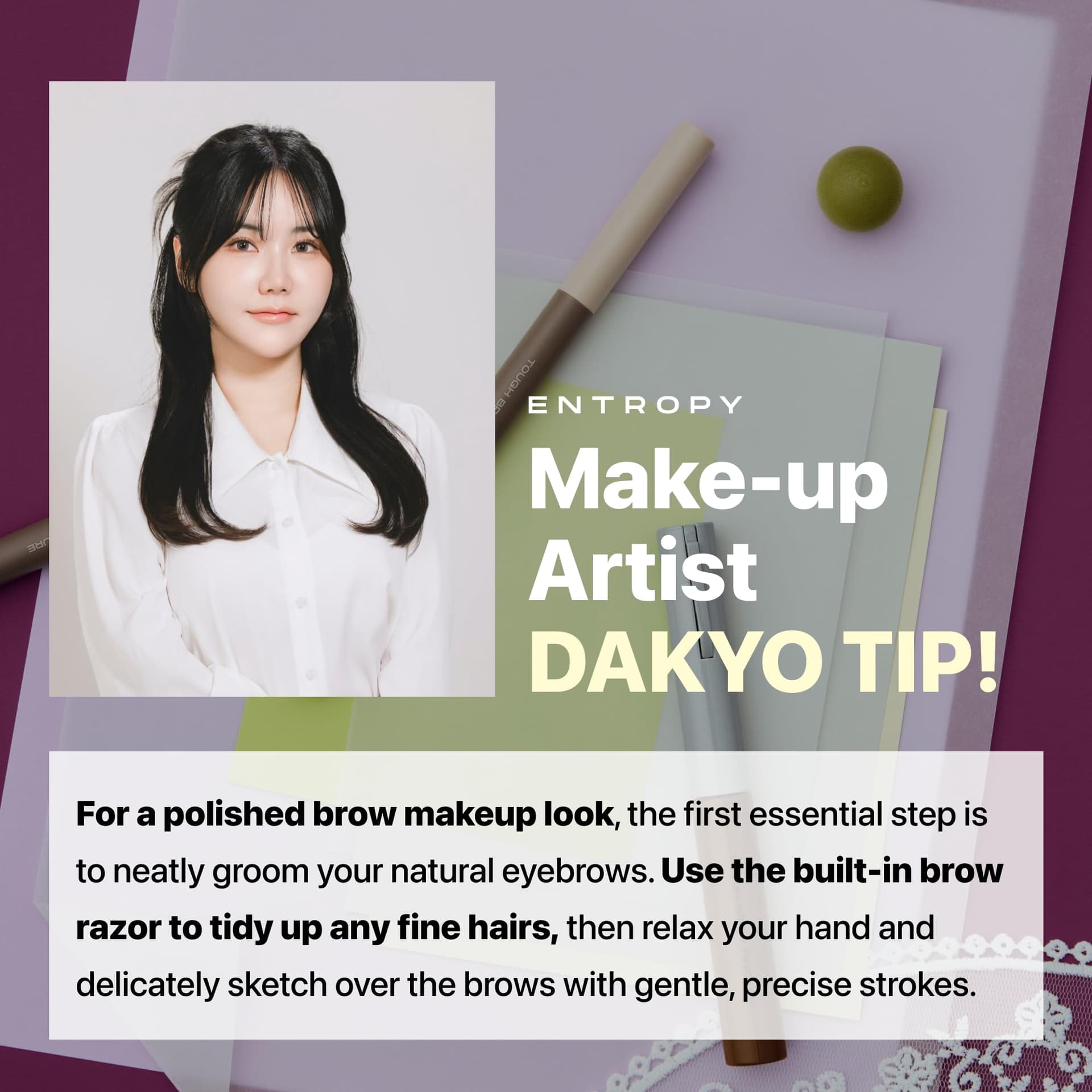 ENTROPY MAKEUP Tough Brow Sculpture Pencil, 3-In-1 Eyebrow Pencil with Built-In Razor & Brush, Smudge-Free, Long-Lasting, Natural Finish, Cool Gray (Charcoal)18g thumbnail 8