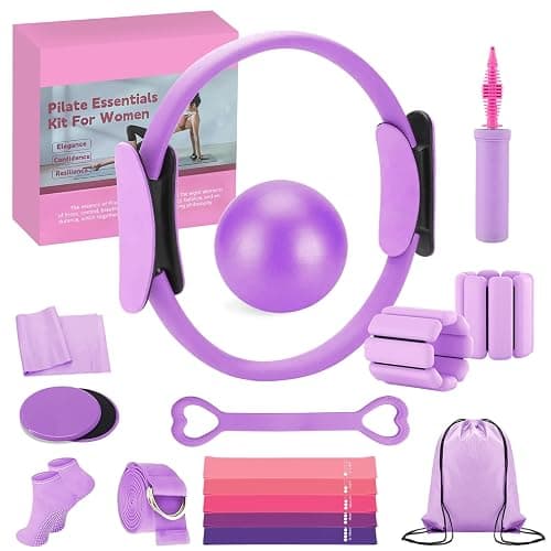 VIOXIA Pilates Kit for Home Workouts – Pilates Equipment Set with Ring, Ball, Resistance Bands, Pilates Accessories, Pilates Essentials Kit for Women, Pilates Sets for Home Exercise - Image 1