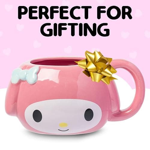 Silver Buffalo Sanrio Hello Kitty and My Melody, 3D Sculpted Mug, 20oz | Hello Kitty and Friends, Ceramic, 0.59 Liters thumbnail 6