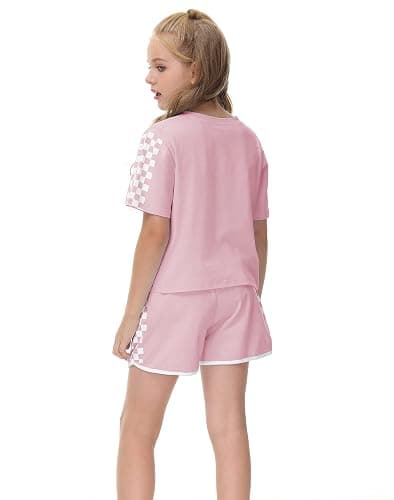 Haloumoning Unisex Girls Boys 2 Piece Outfits Crop Tops and Shorts Set thumbnail 3