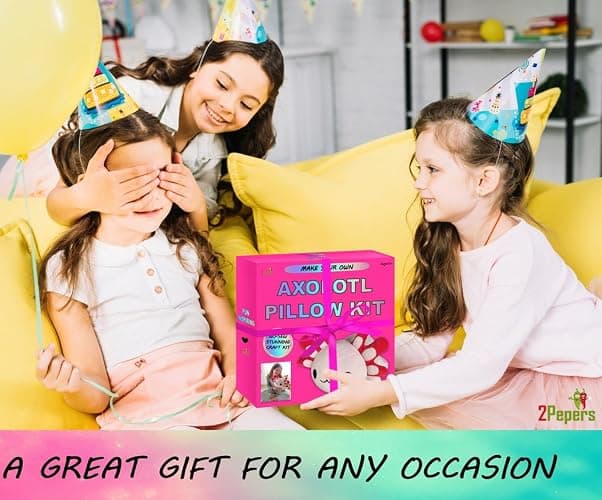 Make Your Own Axolotl Plush Pillow Kit Arts and Crafts for Kids (No Sew), DIY Axolotl Stuffed Toys for Girls & Boys Ages 3 4 5 6 7 8 9 10 + Years Old, Animal Activity, Squishy Plushy, Girls Presents thumbnail 6