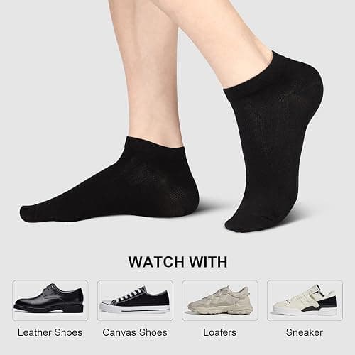 wernies No Show Socks Men, Low Cut Ankle Short Casual Cotton Socks with Non Slip Grips 6-10/11-13 thumbnail 2
