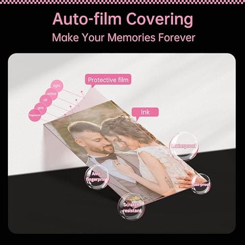 HPRT CP2100 Portable Photo Printer for iPhone & Android, 2 * 3 Instant Color Mini Printer, Bluetooth 5.0, Type-C Charging, Dye-Sublimation Tech, Initial 10 Sheets Included thumbnail 4
