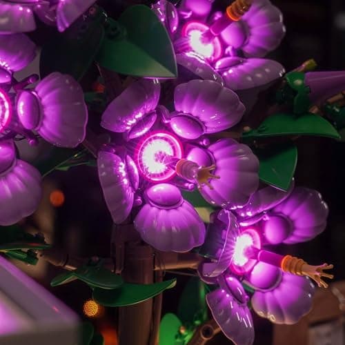BrickBling Light Compatible with Lego Hibiscus Flower Décor, LED Lighting Compatible with Lego 10372, Light up Your Botanical Collection (Lights Only, Excluding Flower Set) thumbnail 4