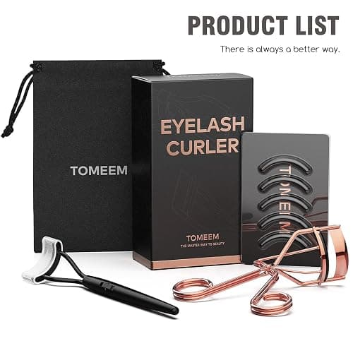 Eyelash Curler with Comb, Professional Volumizing Lash Lift Kit Lash Curler with Refill Pads for Home & Travel Uses, Rose Gold thumbnail 7