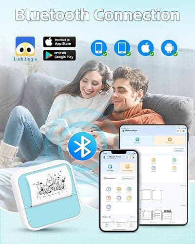 Sticker Printer - Printpods Mini Printer with Stickers, Print Pod, Bluetooth Inkless Printers, Sticker Maker, Portable Thermal Printer for iphone, Impresora Portátil for Notes, Journal, DIY, Kids Gift thumbnail 5