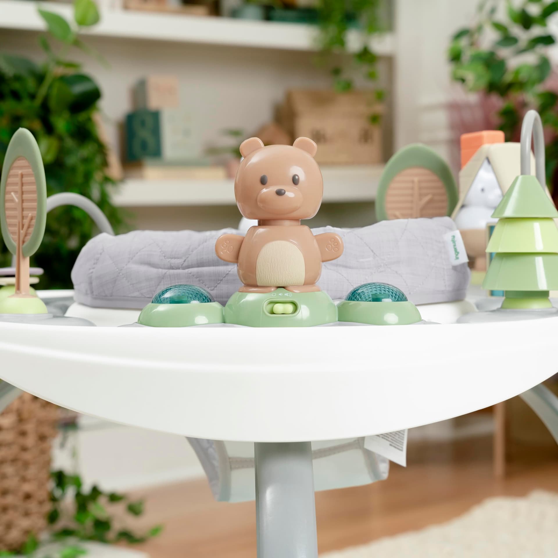 Ingenuity Spring & Sprout 2-in-1 Baby Activity Center Jumper and Table with Infant Toys - Ages 6 Months +, First Forest thumbnail 11