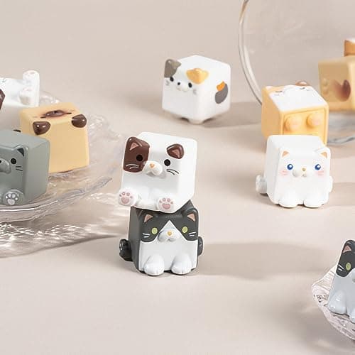 BEEMAI Square Cat Series Blind Pack (5PCs in one Bag) Random Design Cute Figures Collectible Toys Birthday Gifts thumbnail 2