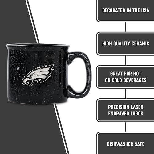 Rico Industries NFL Football Speckle 12oz Laser Engraved Campfire Ceramic Mug thumbnail 6