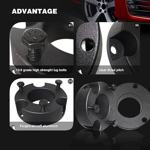 Leveling Lift Kit for 2003-2024 Toyota 4Runner, 2007-2015 FJ Cruiser 2WD 4WD, 3" Front 2" Rear Full Leveling Spring Spacer Lift Kits with Differential Kit thumbnail 6