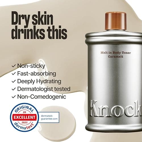 Knock Melt-In Body Toner Caramelt, Milky Body Moisturizer with Ceramide | A milky body moisturizer, Softly scented, Hydrates & Replenishes Dry, Sensitive Skin, For Silky Glowing Skin thumbnail 3
