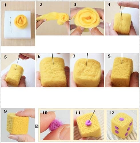 Mayboos Needle Felting Starter Kit,Wool Roving 40 Colors Set, Wool Felt Tools with Instruction Included for Felted Animal Needle Felting Supplies thumbnail 6