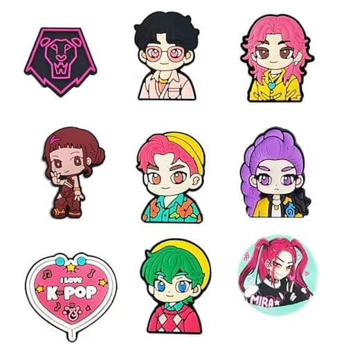K Pop Demon Hunters Themed Decorative Charms for Crocs (9 charms) thumbnail 2