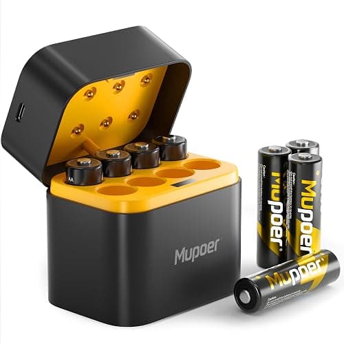 Rechargeable AA Lithium Batteries with Box 3600mWh,1.5V Rechargeable AA Lithium Batteries for Blink,8 Pack Double A Battery High Capacity,Long Lasting Pilas Recargables 2A,Camera Battery Charger - Image 1