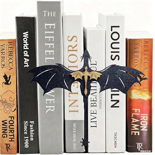 Tostmrks Handmade Dragon Bookshelf Decoration - Fantasy Dragon Books, Book Accessories for Book Lovers, Fourth Wing and Acotar Shelf Decoration, Fantasy Fans, Improved Durable Edition Tail thumbnail 7